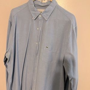 Lacoste mens long sleeve button shirt